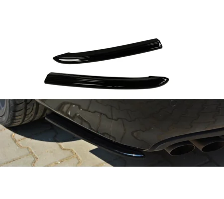 Gloss Black Rear Bumper Diffusers Spats Audi A4 B8 Saloon SE Yrs 08-12,
