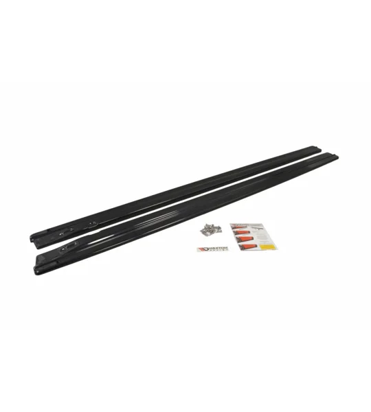 Audi A4 B8 Yrs 08-15 Gloss Black Side Skirt Diffusers Spats Splitter/Lips Maxton Design