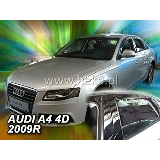 Audi A4 B8 Yrs 08 -15 Brand New Heko Brand New 4 Piece Wind Deflectors Visors 10233