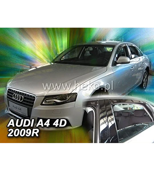 Audi A4 B8 Yrs 08 -15 Brand New Heko Brand New 4 Piece Wind Deflectors Visors 10233