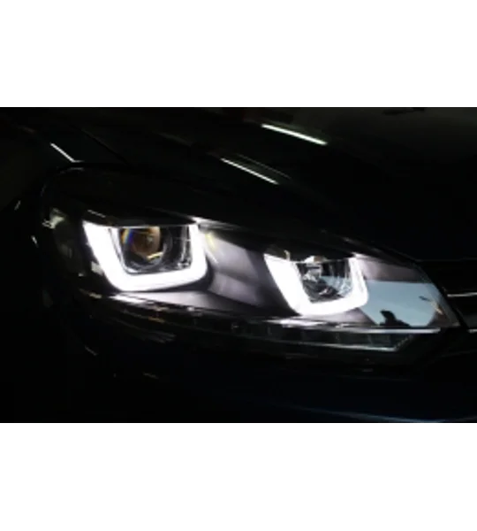 VW Golf 6 VI 2008-2013 Golf 7 3D LED DRL U-Design Led Flowing Turning Light RHD