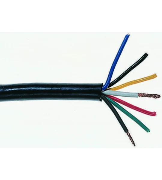 Length of 7 Core Trailer-Caravan-LED Lights Wire Cable - Rated to 11 AMPS