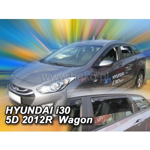 HYUNDAI I30 II 5d Wagon Yrs 12-17 Brand New 4 Piece Heko Wind Deflectors Visors 17275