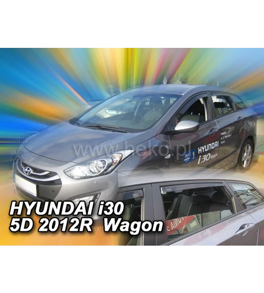 HYUNDAI I30 II 5d Wagon Yrs 12-17 Brand New 4 Piece Heko Wind Deflectors Visors 17275
