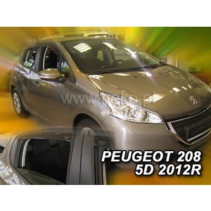 PEUGEOT 208 YRS 12- on 5DRS Brand New 4 Piece Heko Wind Deflectors Visors 26147