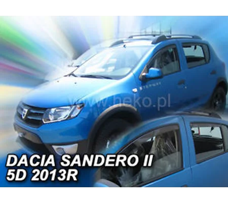 Dacia Sandero II Yrs 2013 - on Brand New 4 Piece Heko Wind Deflectors Visors 13113