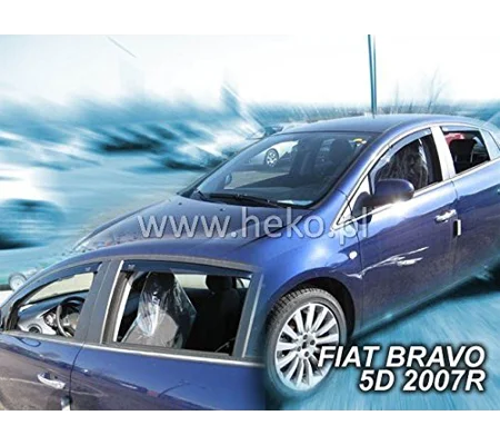 Fiat Bravo Yrs 07- on Brand New Heko 4 Piece Wind Deflectors 15151