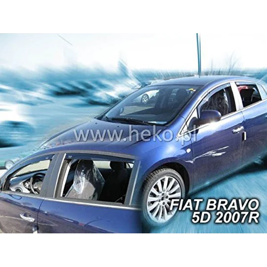 Fiat Bravo Yrs 07- on Brand New Heko 4 Piece Wind Deflectors 15151
