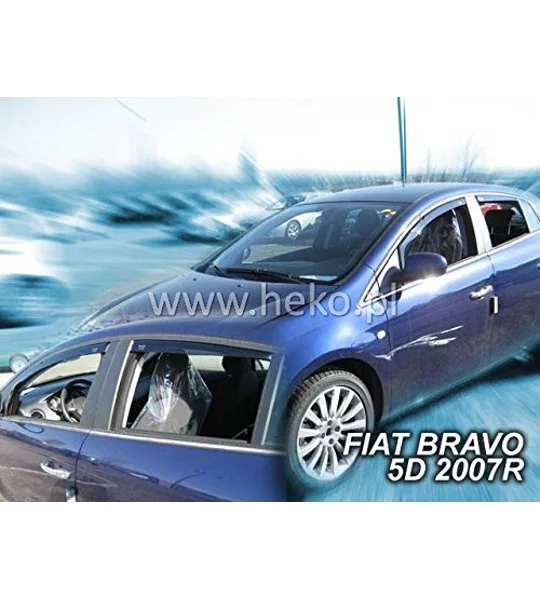 Fiat Bravo Yrs 07- on Brand New Heko 4 Piece Wind Deflectors 15151