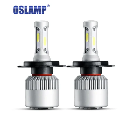 NEW HIGH POWER COB FAN COOLED LED HEADLIGHT BULBS H1 H3 H4 H11 HB4