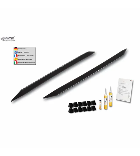 VW Caddy 2K Yrs 2011 - on Side Skirt Trims Blades Stone Protectors