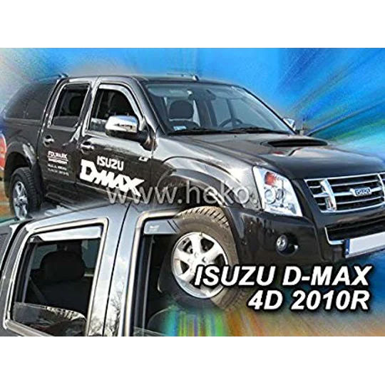Isuzu Dmax Yrs 2006 - 2011 Brand New 4 Piece Heko Wind Deflectors Visors 34003