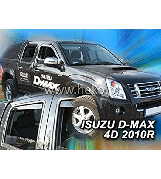 Isuzu Dmax Yrs 2006 - 2011 Brand New 4 Piece Heko Wind Deflectors Visors 34003