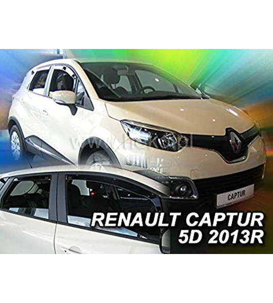 Renault Captur Yrs 2013 - on Brand New Heko 4 Piece Wind Deflectors Visors