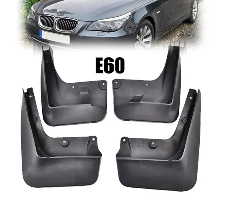 BMW E60 5 Series Yrs 03-10 4pc Set Fitted Moulded Mudflaps