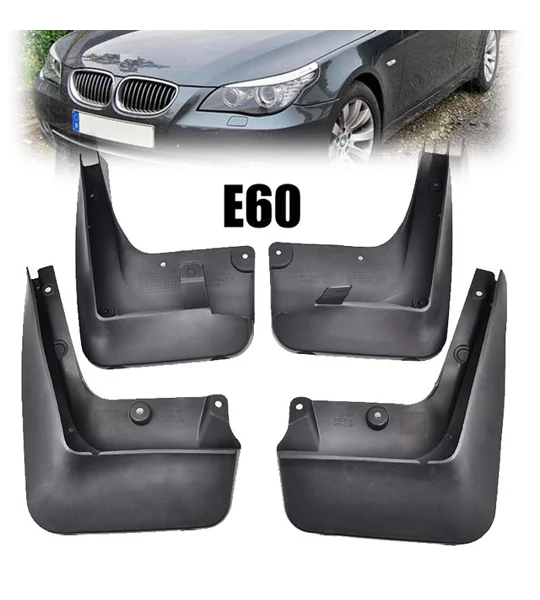 BMW E60 5 Series Yrs 03-10 4pc Set Fitted Moulded Mudflaps