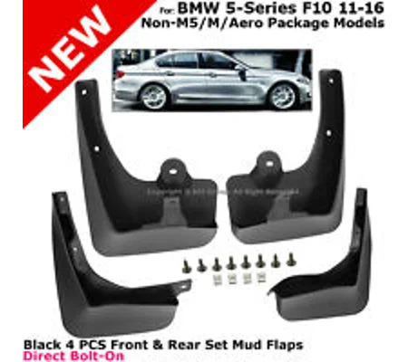 BMW F10 5 Series Yrs 11-17 4pc Set Fitted Moulded Mudflaps