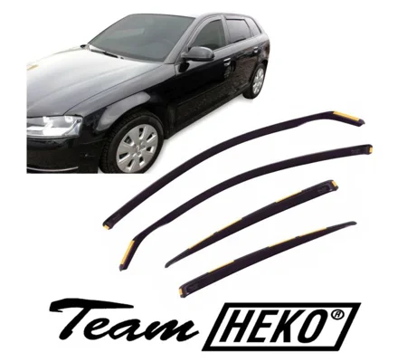 AUDI A3 SPORTBACK 5D Yrs 04-12 8P Brand New 4 Piece Heko Wind Deflectors 10221