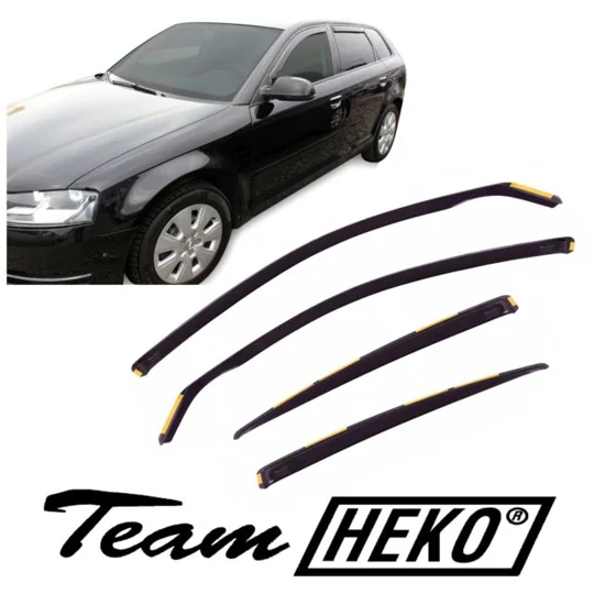 AUDI A3 SPORTBACK 5D Yrs 04-12 8P Brand New 4 Piece Heko Wind Deflectors 10221