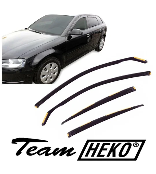 AUDI A3 SPORTBACK 5D Yrs 04-12 8P Brand New 4 Piece Heko Wind Deflectors 10221