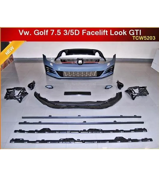 VW Golf Mk 7.5 VII Facelift Yrs 2017- GTI Bodykit , Front Back & Sides Plastic