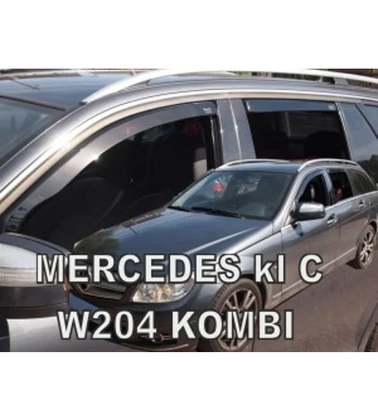 Mercedes C Class W204 Combi Estate Yrs 08-14 Brand New Heko 4 Piece Wind Deflectors 23604