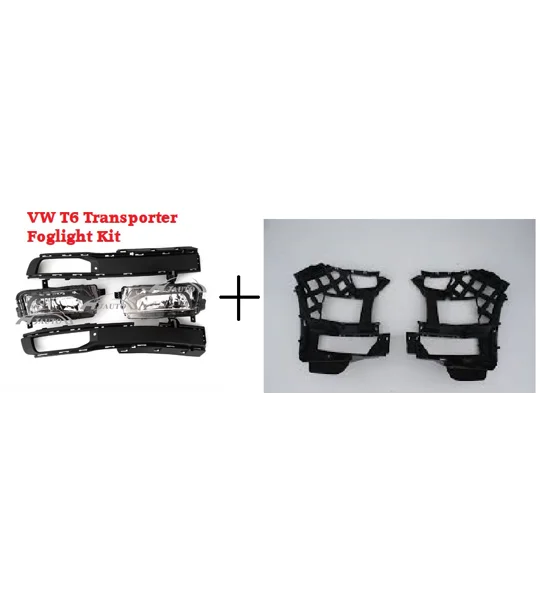 VW Transporter T6 Yrs 2015 Onwards Foglight Kit set Lamps Lights Brackets & Grills