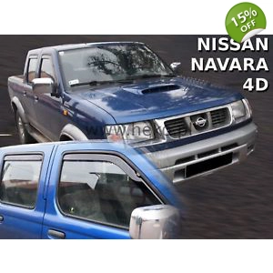 Nissan Navara Pickup Yrs 01-05 Brand New Heko 4 Piece Wind Deflectors 24294