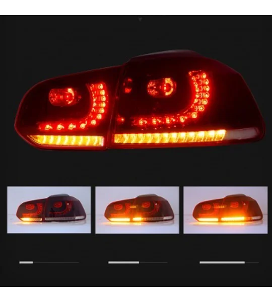 VW Golf MK 6 Yrs 09-12 LED Dynamic Sequential Indicator Taillights RHD R20 GTD