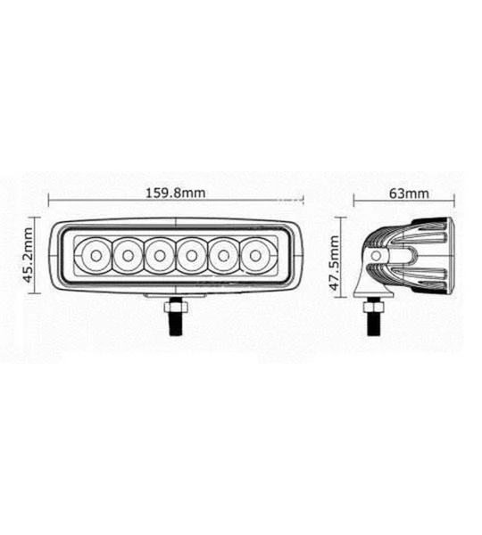 LED WORK LAMP LED 1200 Lumens FLOOD High Power Cree Work Lamp Light, 18Watt 12 & 24 Volt
