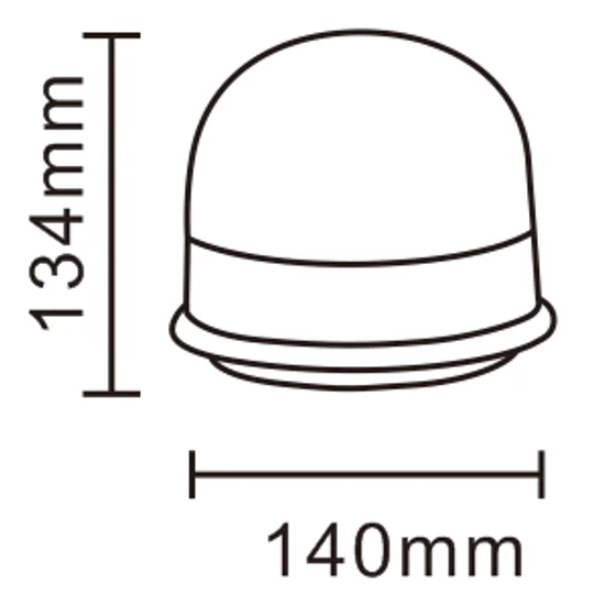 ROTATING BEACON WARNING LAMP 8LED*5W R65 R10 MAGNET / REFERENCE: LW0033-ALR-O