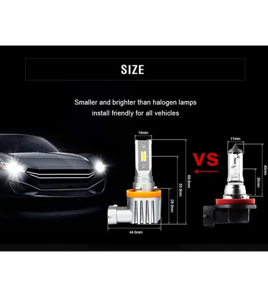 NEW 4000LM High Output Led Foglight Headlight Bulbs H7 H1 H3 9006 9005 H11 H8 H15