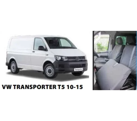 VW Transporter T5 & T6 Yrs 05-18 Tailored Seat Covers Set Heavy Duty