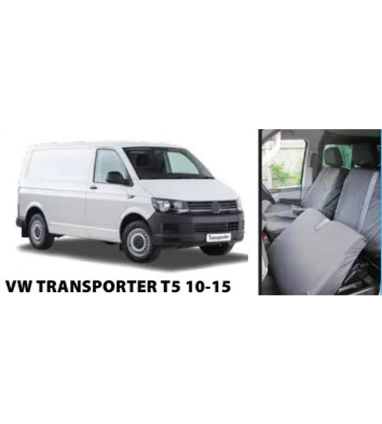 VW Transporter T5 & T6 Yrs 05-18 Tailored Seat Covers Set Heavy Duty