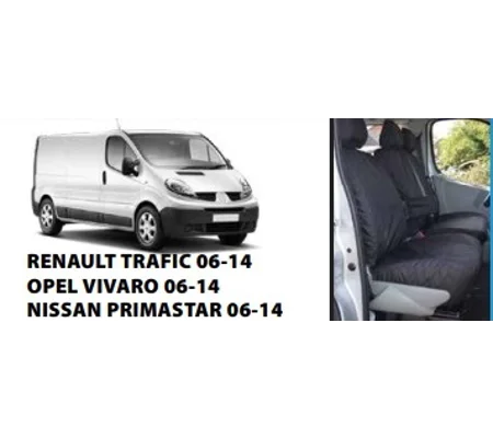 Renault Trafic Opel Vivaro Nissan Primastar Yrs 06-14 Tailored Seat Covers Set Heavy Duty