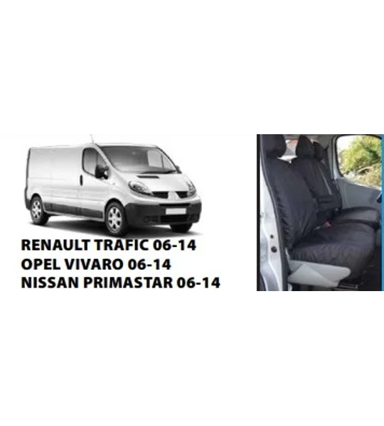 Renault Trafic Opel Vivaro Nissan Primastar Yrs 06-14 Tailored Seat Covers Set Heavy Duty