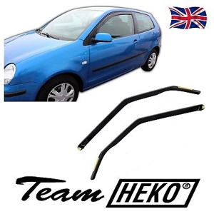 VW Polo 9N Yrs 02-09 3DR Brand New Heko 2 Piece Wind Deflectors 31139