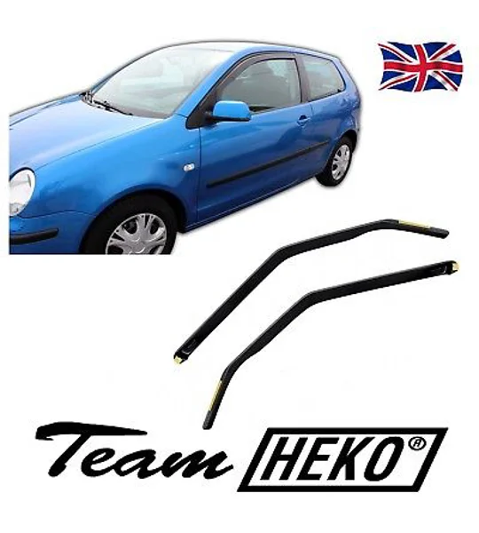 VW Polo 9N Yrs 02-09 3DR Brand New Heko 2 Piece Wind Deflectors 31139
