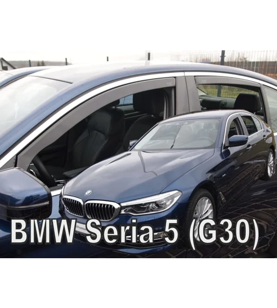 BMW 5 Series G30 Saloon 4drs Yrs 2017 - 2023 Brand New Heko 4 Piece Wind Deflectors 11171