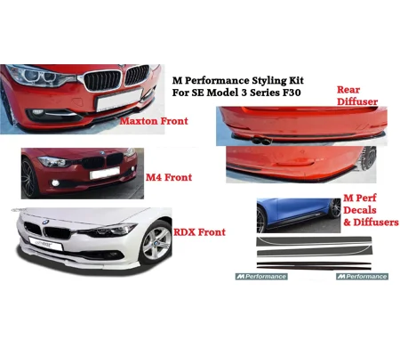 BMW 3 Series SE F30 Yrs 11- M PERFORMANCE Lip Kit Front Rear & Sides
