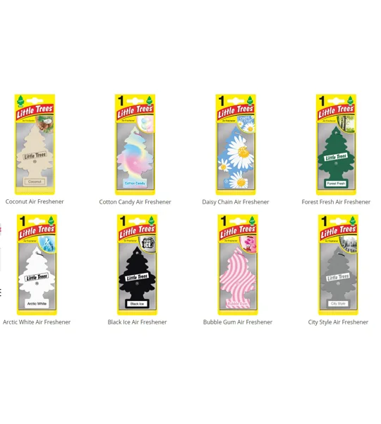 Little Trees Air Fresheners 8 Popular Scents Black Ice Forest Fresh