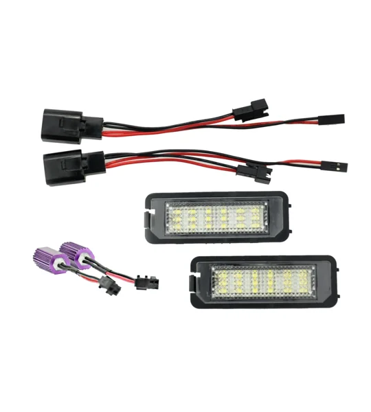 License Plate LED Number Plate Lights Golf 4, Golf 5, Golf 6 Eos 06-, Lupo 99-03, Beetle 06-, Passat CC 09-, Polo 6N2 00-02, Polo 9N 02-05, Phaeton