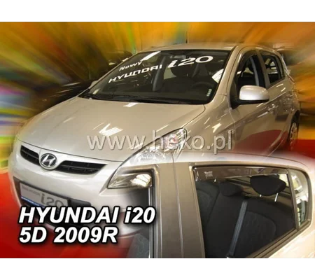 HYUNDAI I20 I 5 doors, Yrs 09-14 New 4 Piece Heko Wind Deflectors 17259