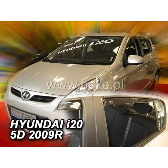 HYUNDAI I20 I 5 doors, Yrs 09-14 New 4 Piece Heko Wind Deflectors 17259
