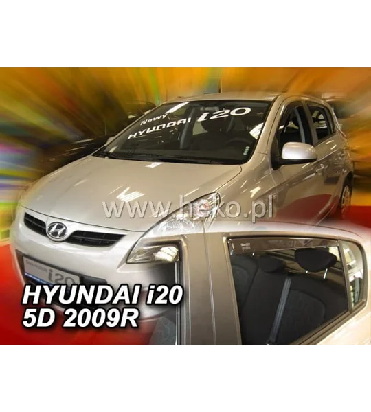HYUNDAI I20 I 5 doors, Yrs 09-14 New 4 Piece Heko Wind Deflectors 17259