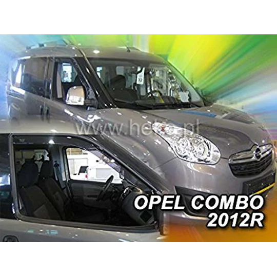 Fiat Doblo 2010 on, Opel Combo Yrs 12-18 Brand New Heko 2 Piece Wind Deflectors 15166