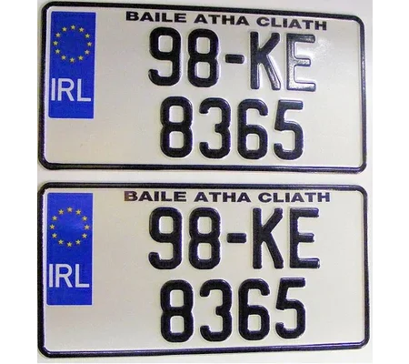 JAP PRESSED METAL NUMBER SQUARE PLATES PAIR 2 Sizes Option