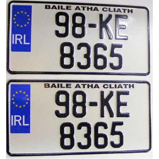 JAP PRESSED METAL NUMBER SQUARE PLATES PAIR 2 Sizes Option