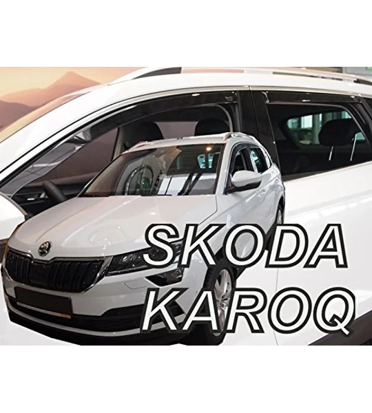 Skoda Karoq 5drs Yrs 2017-up Brand New Heko 4 Piece Wind Deflectors 28351