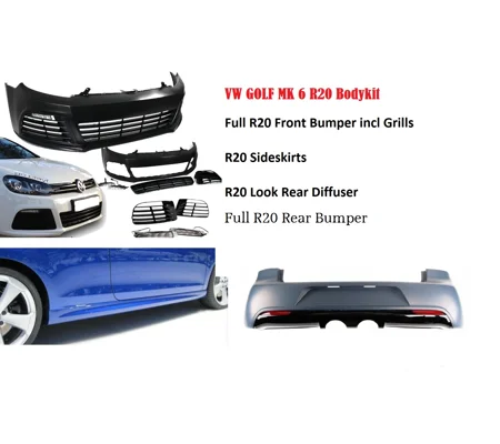 Full R20 Bodykit Styling Golf VI 6 2008-2013 Front Rear & Sides